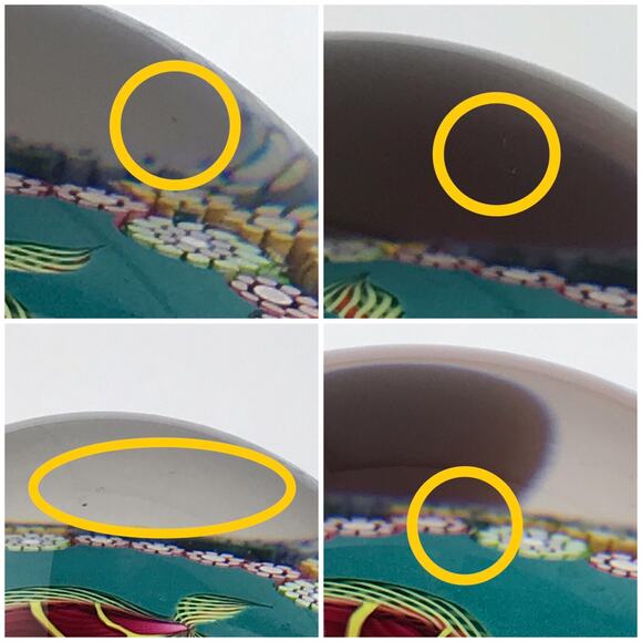 Perthshire Kissing Fish Millefiori Hexagon Twist Aquatic Lampwork SE Paperweight - Picture 14 of 15